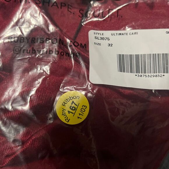 Ruby Ribbon Red Shapewear Tank - Picture 5 of 5